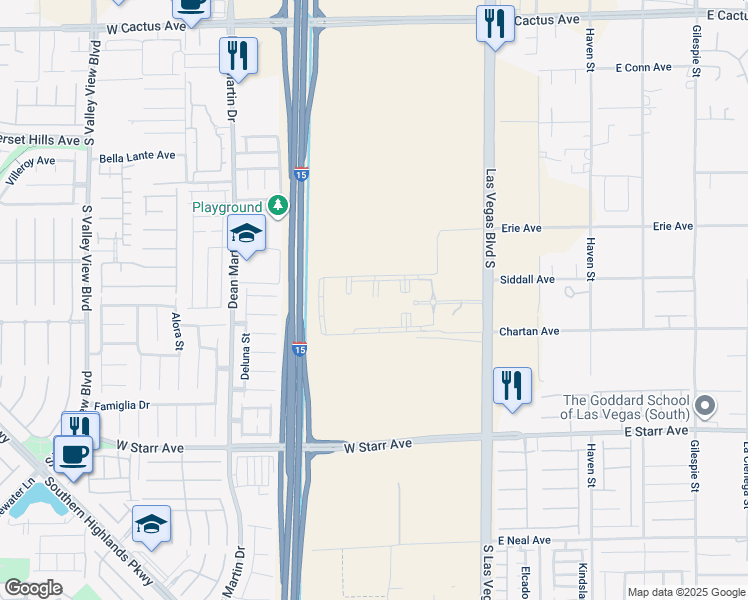 map of restaurants, bars, coffee shops, grocery stores, and more near 11055 South Las Vegas Boulevard in Las Vegas