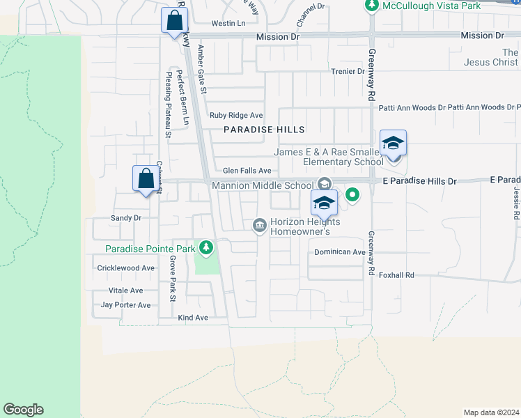 map of restaurants, bars, coffee shops, grocery stores, and more near 640 Desert Passage Street in Henderson