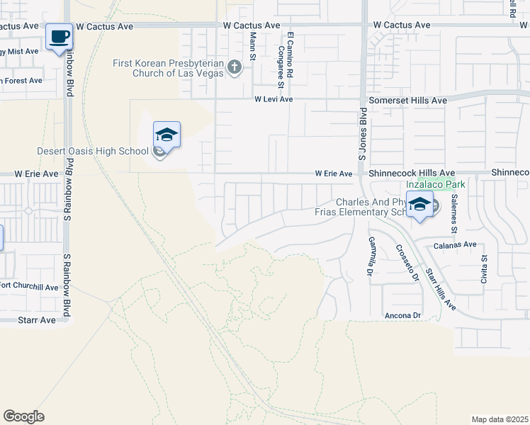 map of restaurants, bars, coffee shops, grocery stores, and more near 11002 Mount Goyer Street in Las Vegas