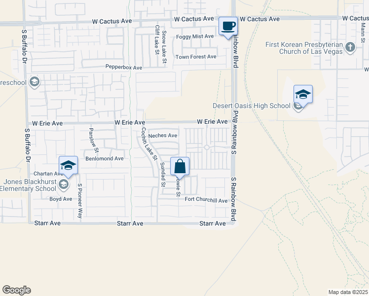 map of restaurants, bars, coffee shops, grocery stores, and more near 10997 Prudhoe Bay Street in Las Vegas