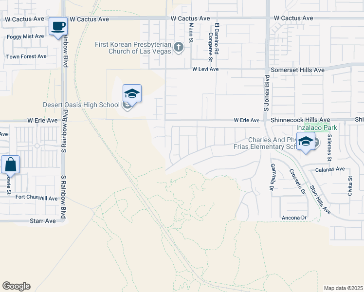map of restaurants, bars, coffee shops, grocery stores, and more near 11008 Brandan Alps Street in Las Vegas