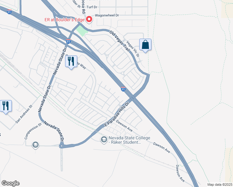 map of restaurants, bars, coffee shops, grocery stores, and more near 1066 Slate Crossing Lane in Henderson