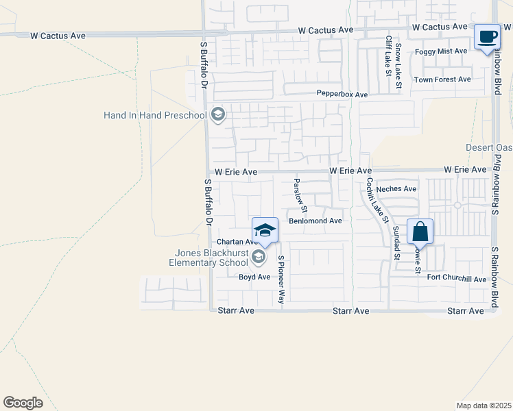 map of restaurants, bars, coffee shops, grocery stores, and more near 10993 Prairie Grove Road in Las Vegas