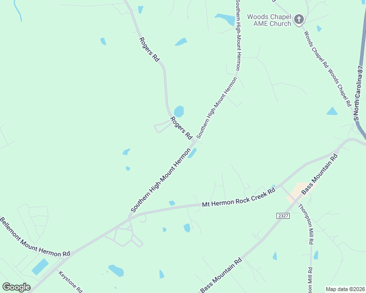 map of restaurants, bars, coffee shops, grocery stores, and more near 3515 Southern High-Mount Hermon in Graham