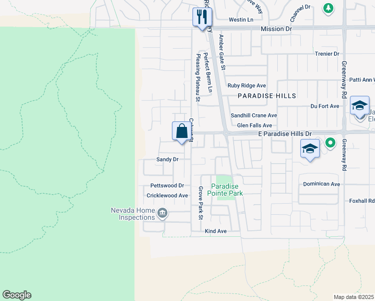 map of restaurants, bars, coffee shops, grocery stores, and more near 1136 Denman Valley Street in Henderson