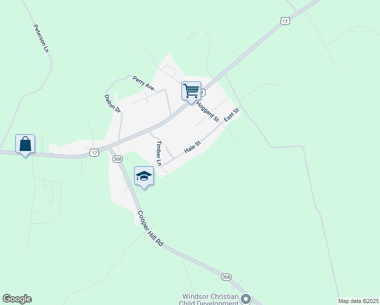 map of restaurants, bars, coffee shops, grocery stores, and more near 115 Hale Street in Windsor