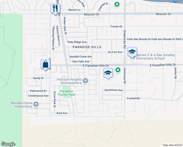 map of restaurants, bars, coffee shops, grocery stores, and more near 24 September Avenue in Henderson