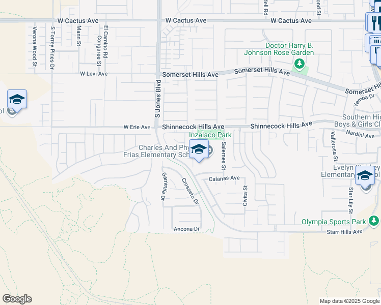 map of restaurants, bars, coffee shops, grocery stores, and more near 10991 Lampione Street in Las Vegas
