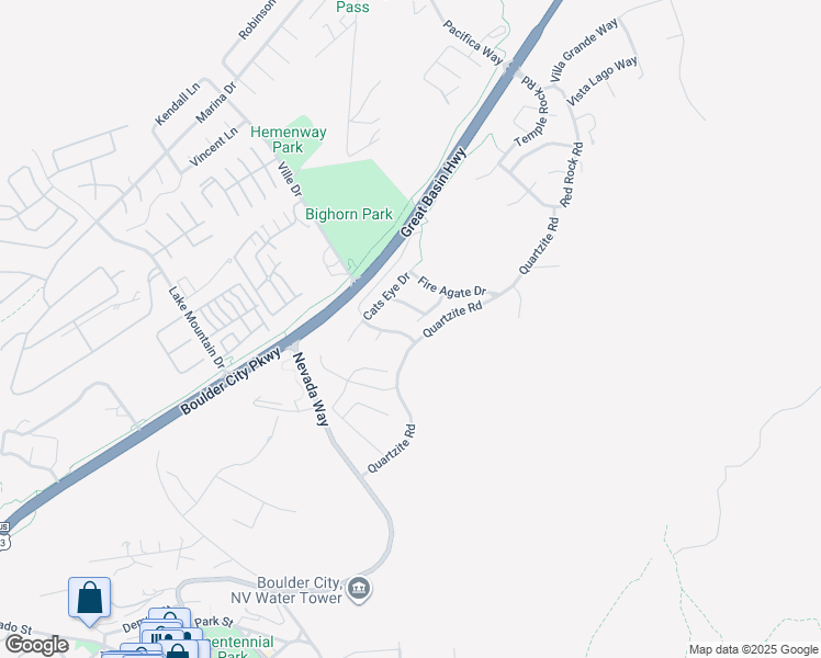 map of restaurants, bars, coffee shops, grocery stores, and more near 379 Turquoise Court in Boulder City