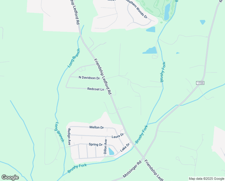 map of restaurants, bars, coffee shops, grocery stores, and more near 4068 Friendship Ledford Road in Winston-Salem