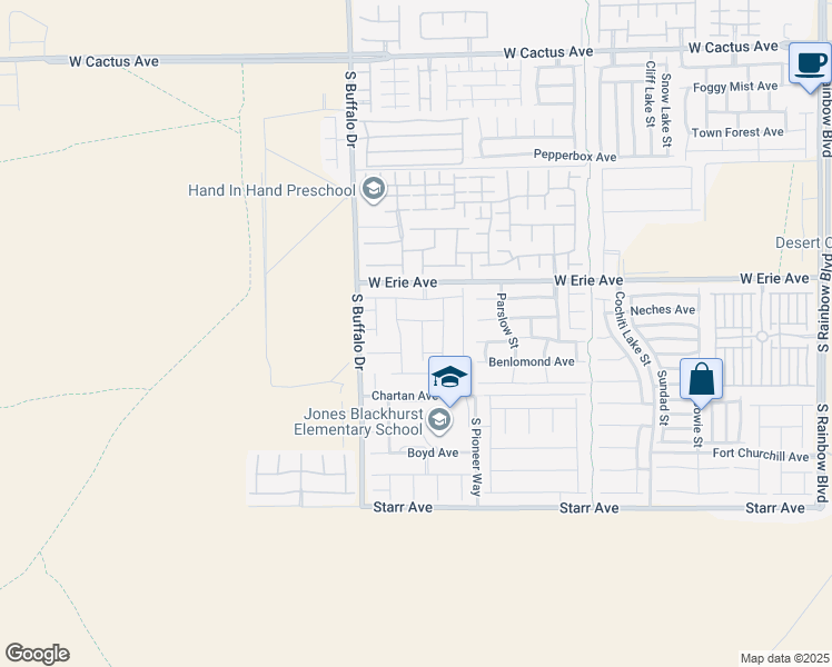 map of restaurants, bars, coffee shops, grocery stores, and more near 10993 Prairie Grove Road in Las Vegas