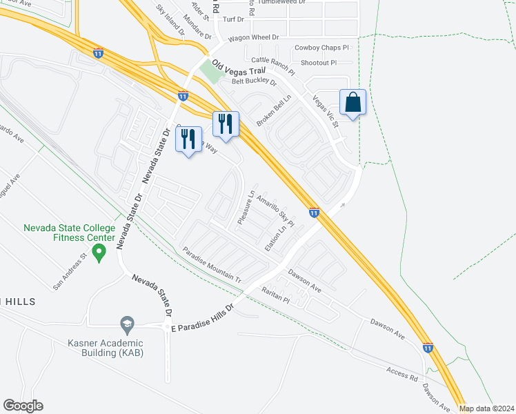 map of restaurants, bars, coffee shops, grocery stores, and more near 1146 Grass Pond Place in Henderson