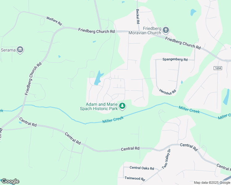 map of restaurants, bars, coffee shops, grocery stores, and more near 301 Fortress Court in Winston-Salem