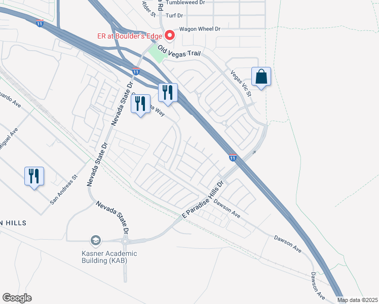map of restaurants, bars, coffee shops, grocery stores, and more near 1142 Grass Pond Place in Henderson