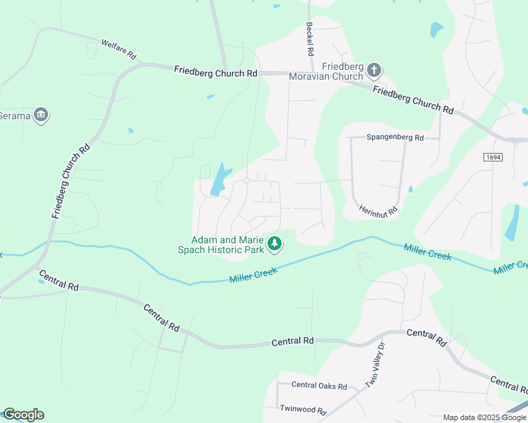 map of restaurants, bars, coffee shops, grocery stores, and more near 600 Fortress Court in Winston-Salem
