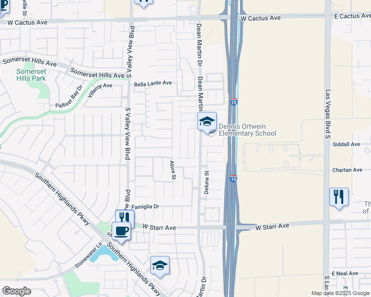 map of restaurants, bars, coffee shops, grocery stores, and more near 10997 Sardinia Sands Drive in Las Vegas