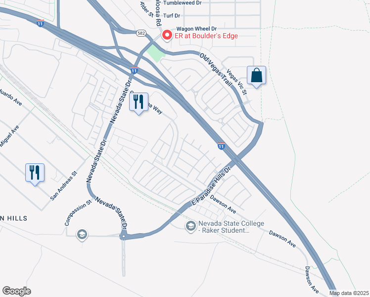 map of restaurants, bars, coffee shops, grocery stores, and more near 1138 Grass Pond Place in Henderson
