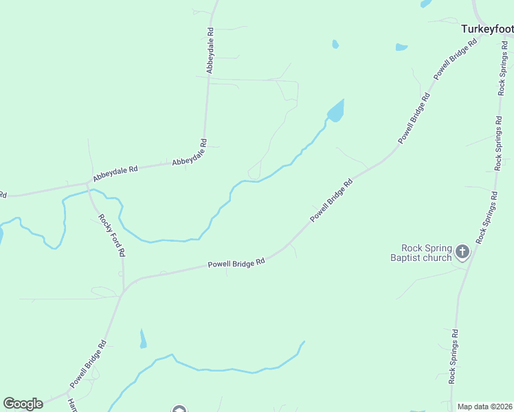 map of restaurants, bars, coffee shops, grocery stores, and more near 847 Powell Bridge Road in Harmony