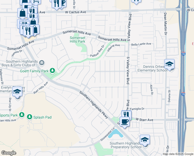 map of restaurants, bars, coffee shops, grocery stores, and more near 10978 Ladyburn Court in Las Vegas
