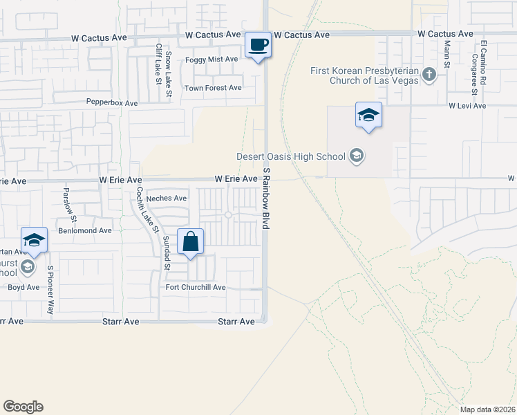 map of restaurants, bars, coffee shops, grocery stores, and more near 11012 Mount Hunter Street in Las Vegas