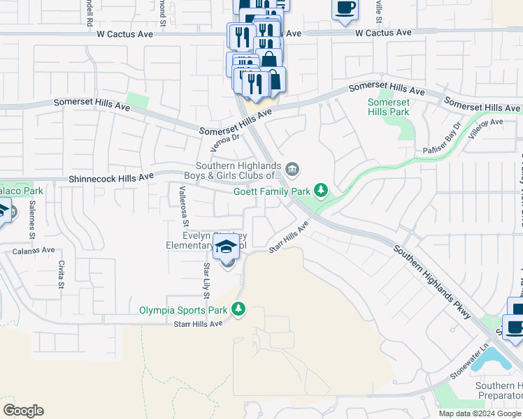 map of restaurants, bars, coffee shops, grocery stores, and more near 4811 Saputo Avenue in Las Vegas