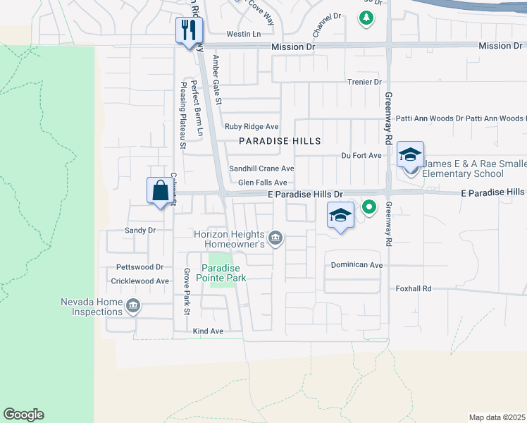 map of restaurants, bars, coffee shops, grocery stores, and more near 164 Scenic Lookout Avenue in Henderson