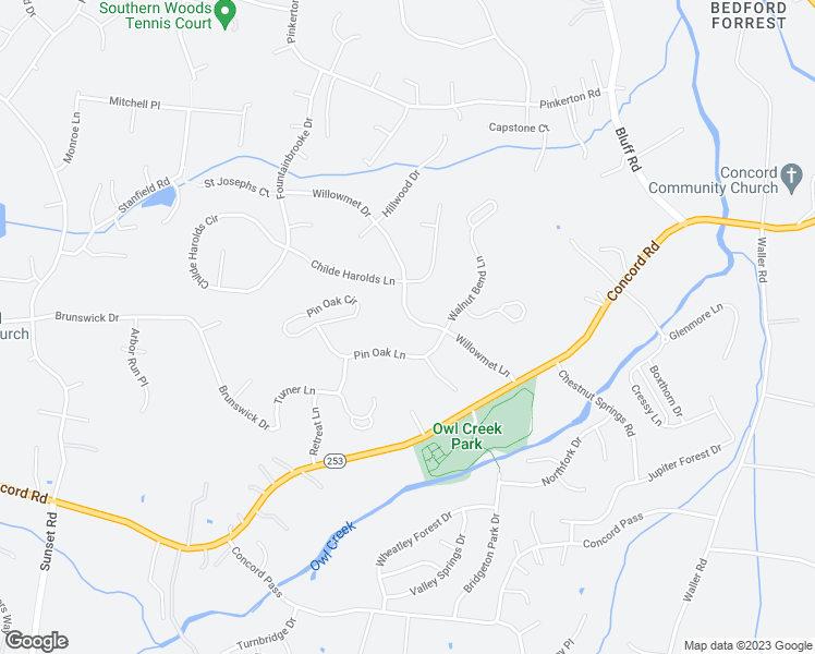 map of restaurants, bars, coffee shops, grocery stores, and more near 2051 Willowmet Lane in Brentwood