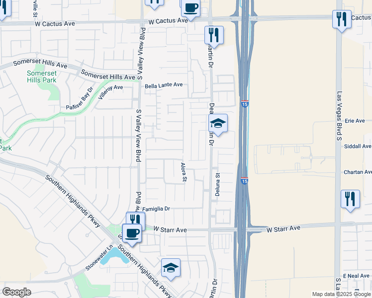 map of restaurants, bars, coffee shops, grocery stores, and more near 10982 Porto Foxi Street in Las Vegas