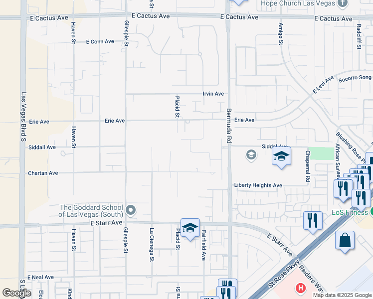map of restaurants, bars, coffee shops, grocery stores, and more near 330 Chartan Avenue in Las Vegas