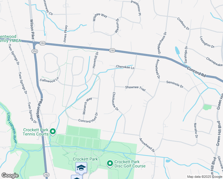 map of restaurants, bars, coffee shops, grocery stores, and more near 1202 Chickasaw Drive in Brentwood