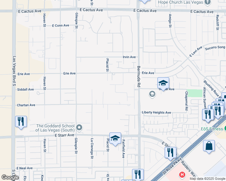 map of restaurants, bars, coffee shops, grocery stores, and more near 330 Chartan Avenue in Las Vegas
