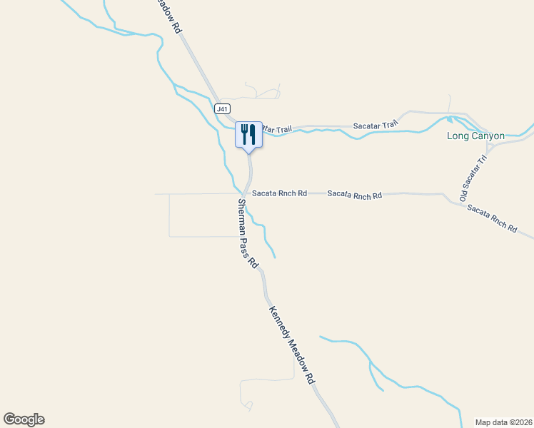 map of restaurants, bars, coffee shops, grocery stores, and more near 98953 Sacatar Ranch Road in Inyokern