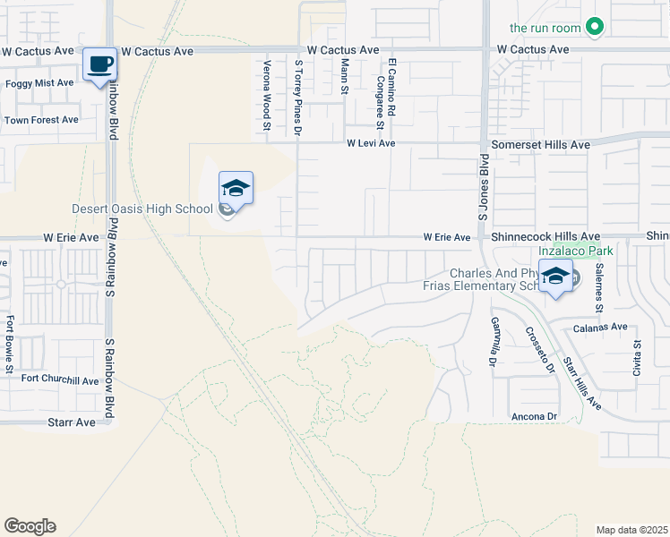 map of restaurants, bars, coffee shops, grocery stores, and more near 10961 Winter Rise Street in Las Vegas