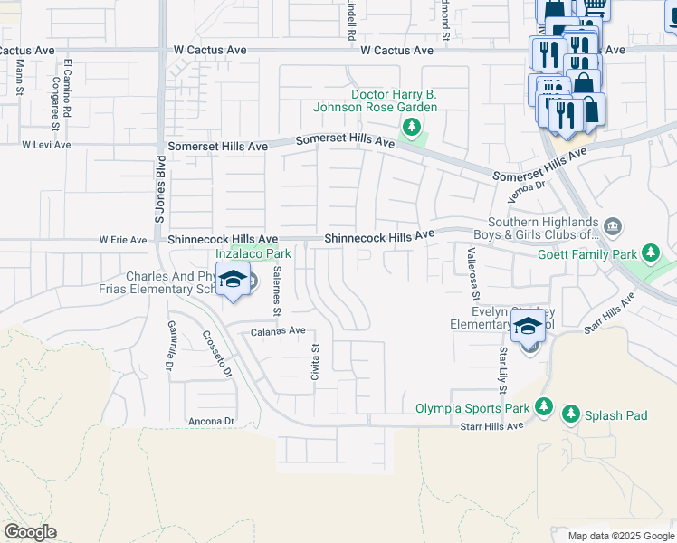 map of restaurants, bars, coffee shops, grocery stores, and more near 10971 Bandol Place in Las Vegas