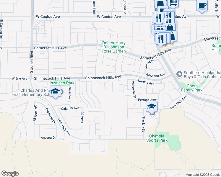 map of restaurants, bars, coffee shops, grocery stores, and more near 10992 Laureldale Court in Las Vegas