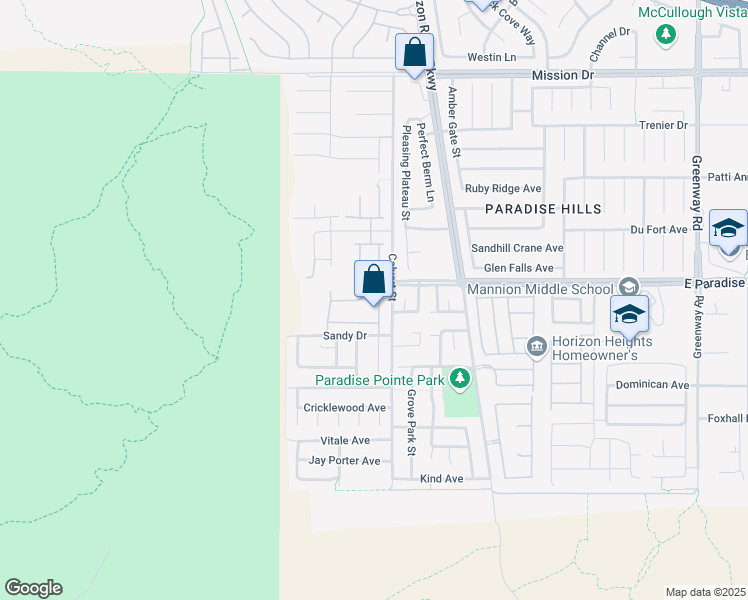map of restaurants, bars, coffee shops, grocery stores, and more near 1117 Denman Valley Street in Henderson