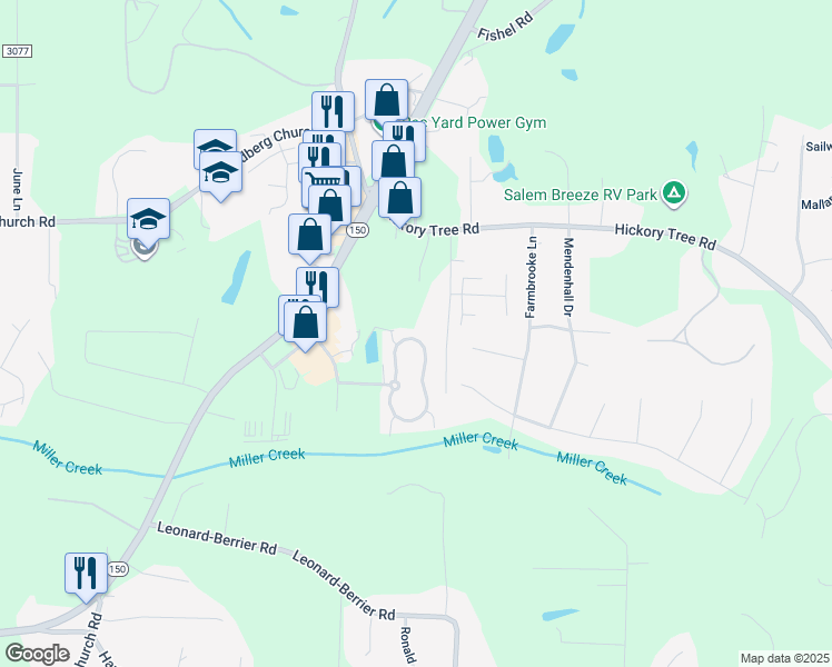 map of restaurants, bars, coffee shops, grocery stores, and more near 376 Collingswood Drive in Winston-Salem