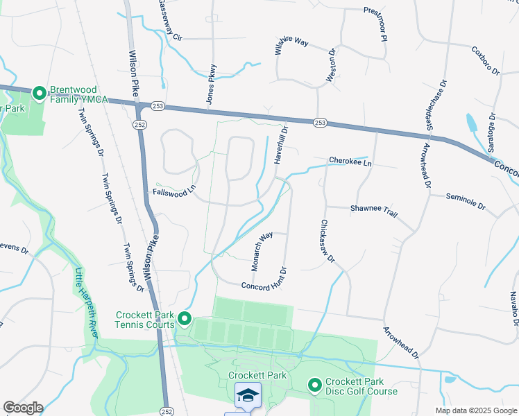 map of restaurants, bars, coffee shops, grocery stores, and more near 1119 Haverhill Drive in Brentwood