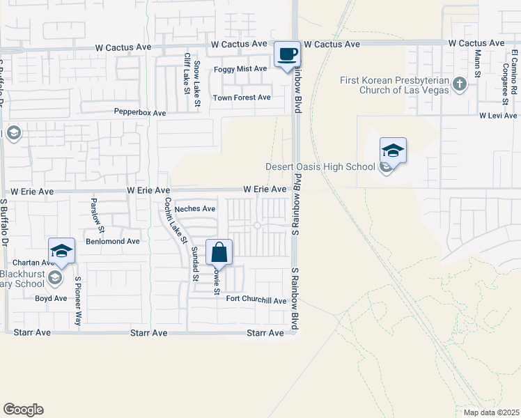 map of restaurants, bars, coffee shops, grocery stores, and more near 10942 Ketchikan Street in Las Vegas