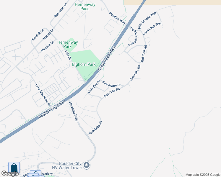 map of restaurants, bars, coffee shops, grocery stores, and more near 391 Turquoise Court in Boulder City