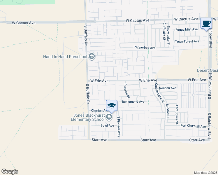 map of restaurants, bars, coffee shops, grocery stores, and more near 10939 Prairie Grove Road in Las Vegas