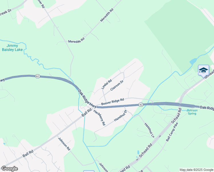 map of restaurants, bars, coffee shops, grocery stores, and more near 6851 Lindal Road in Knoxville