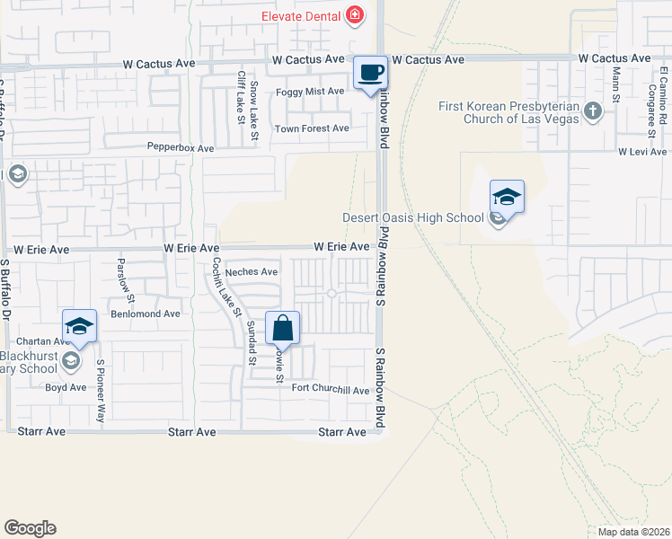 map of restaurants, bars, coffee shops, grocery stores, and more near 10934 Ketchikan Street in Las Vegas