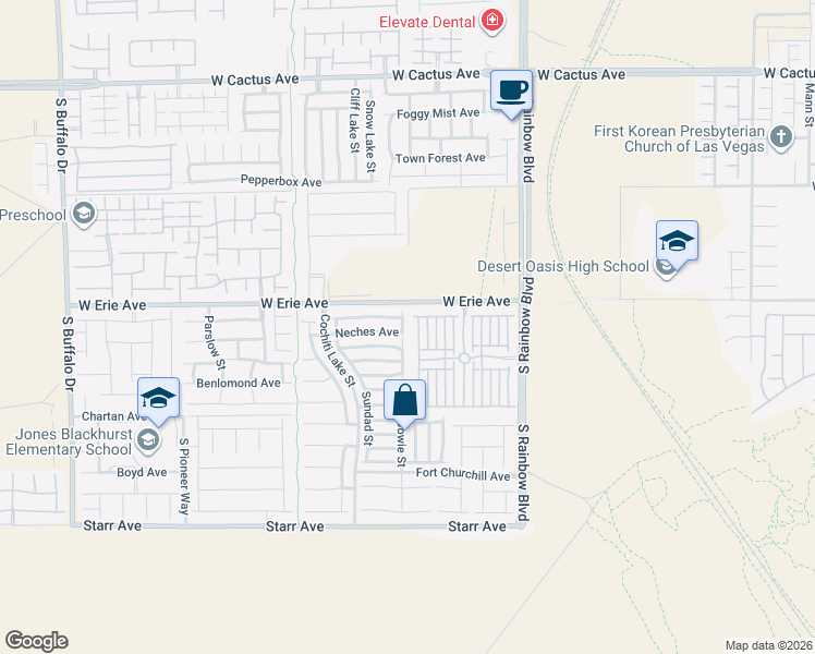 map of restaurants, bars, coffee shops, grocery stores, and more near 10934 Arapaho Basin Street in Las Vegas