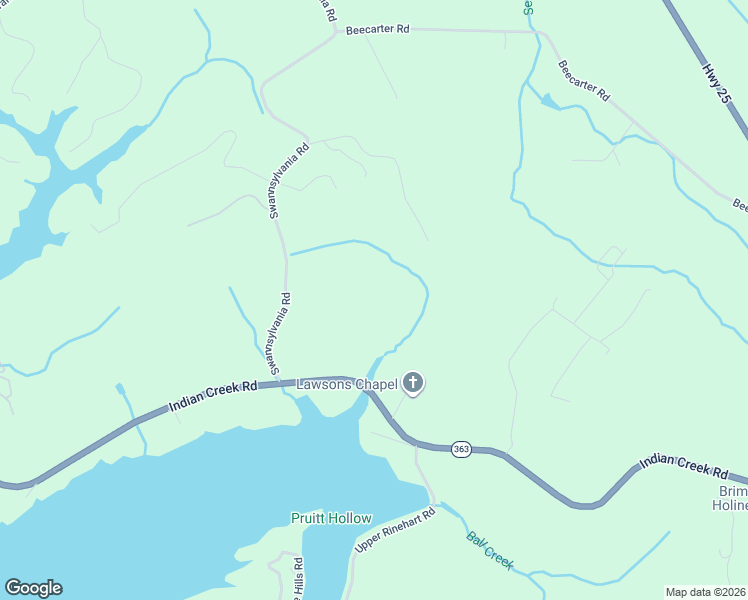 map of restaurants, bars, coffee shops, grocery stores, and more near 1420 Swannsylvania Road in Dandridge