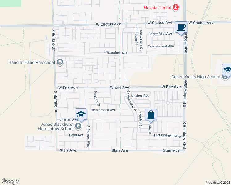 map of restaurants, bars, coffee shops, grocery stores, and more near 10928 Palo Duro Canyon in Las Vegas