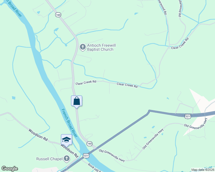 map of restaurants, bars, coffee shops, grocery stores, and more near 143 Clear Creek Road in Newport