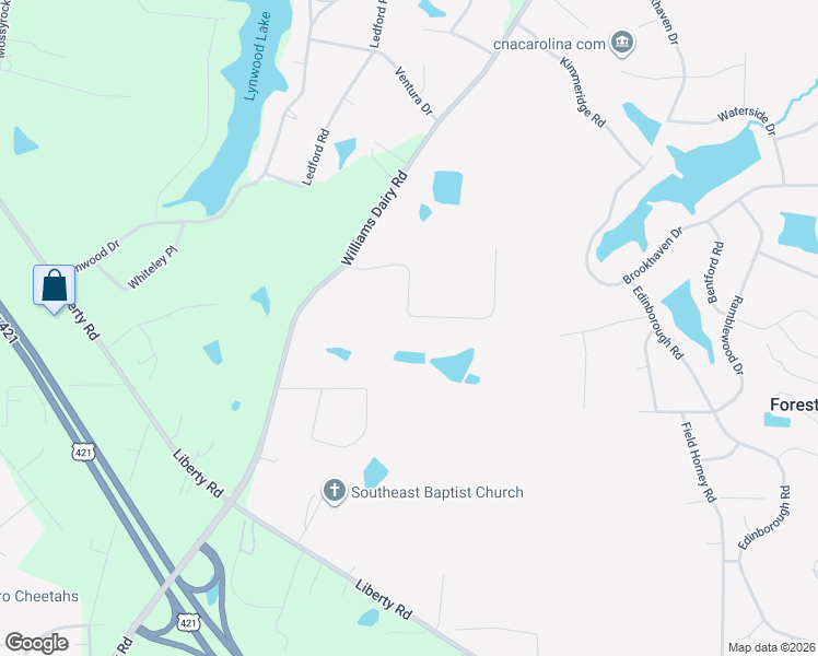 map of restaurants, bars, coffee shops, grocery stores, and more near 3226 Jidemi Road in Greensboro