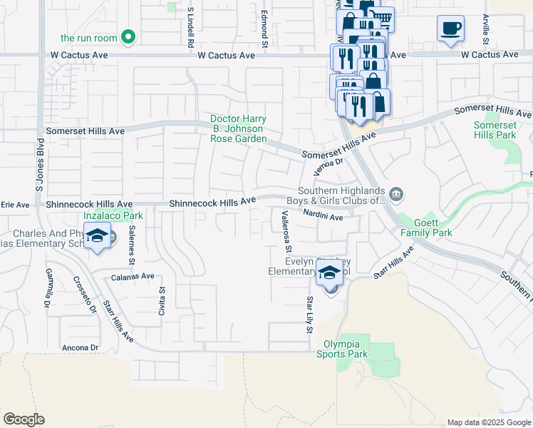 map of restaurants, bars, coffee shops, grocery stores, and more near 10921 Civiletti Street in Las Vegas