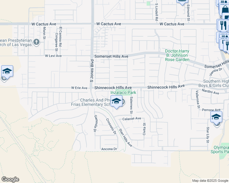 map of restaurants, bars, coffee shops, grocery stores, and more near 10918 Lampione Street in Las Vegas